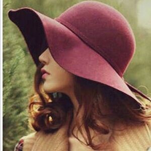 BP Burgundy Women’s ribbon trim  Floppy Hat